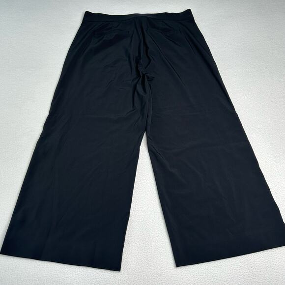 Athleta Women's Size 8 Tribeca Crop Wide Leg Pant Snap Hems Black 281969 - Picture 5 of 7